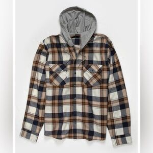 RSQ long sleeve flannel shirt hoodie